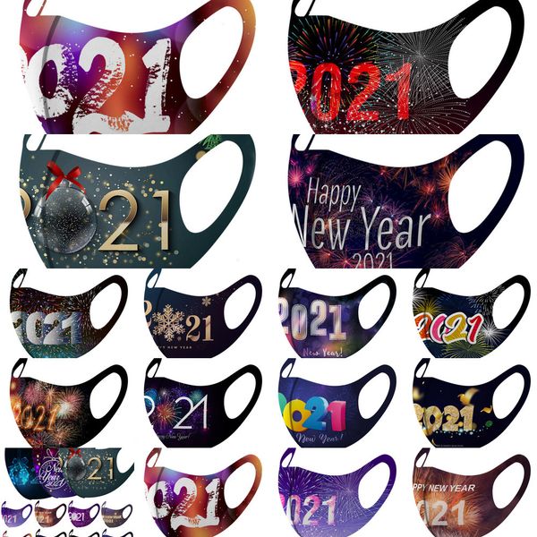 

ug9iwface 2021 new year printed designer mask cold-proof breathable dustproof 3d stereo mouth masks ice silk facemask 2