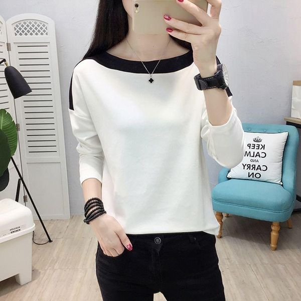 

super fire long sleeve t-shirt women's clothing autumn and winter new korean version clothes women's wear, White