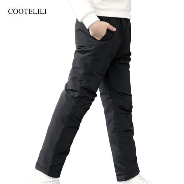 

cootelili teenager girl boy winter pants cotton padded thick warm trousers ski pants girls pants children clothing 100-150cm 211224, Blue