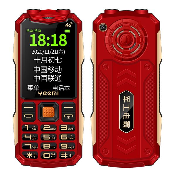

GSM Unlocked Double Flashlight shockproof old man mobile phones Dual sim 4800mAh Big Button Torch Long Standby Quad Band outdoor cell Phone, Red