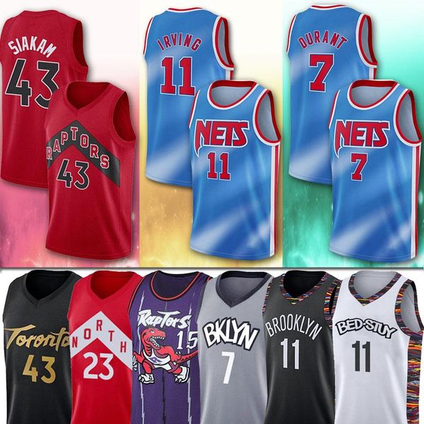 

2021 ncaa kevin kyrie carter durant vince irving brooklyn net 43 pascal toronto raptors jersey siakam classic basketball jerseys, Black;red