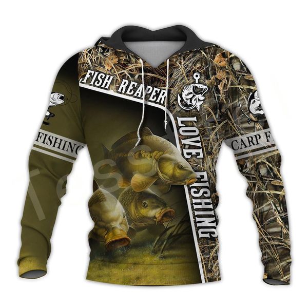 

newfashion animal deep bass fishing harajuku casual pullover funny 3dprint zipper sweatshirt men women 11 drop shipping good quality, Black