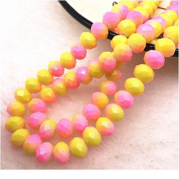 

50pcs/lot 6x4/8x6mm rondelle austria faceted crystal glass beads loose spacer beads for jewelry making diy brac qylmkp