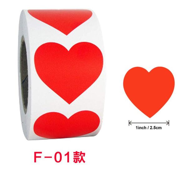 

home festive valentine's heart red stickers seal labels 500 stickers/roll labels stickers scrapbooking