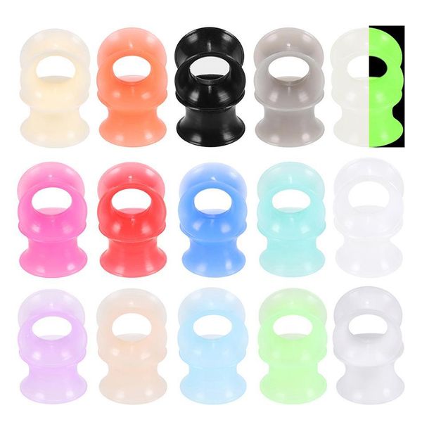 

2pcs sile ear plugs and tunnels ear piercings earlets screwed earring expander ear gauges body jewelry piercings q bbyizy, Silver