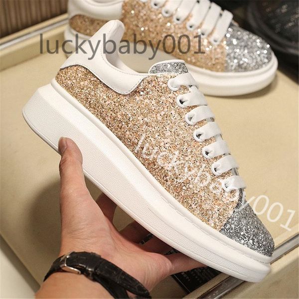 

mens platform sneakers women classic diamond fully white shoes leather fashion platform shoes trendy casual shoes, Black