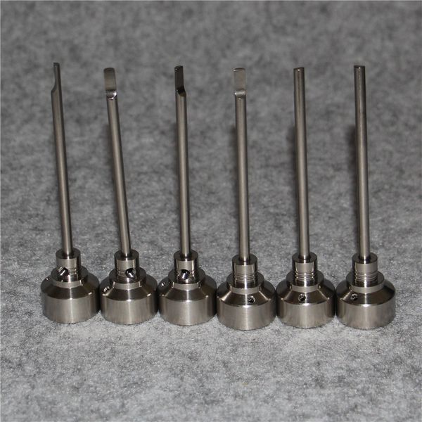 Handwerkzeuge 14 mm 18 mm 2-in-1-Titan-Carb-Cap-Ti-Nagel Domeless-Titannägel für Silikonbong-Wasserpfeifen-Dab-Rig