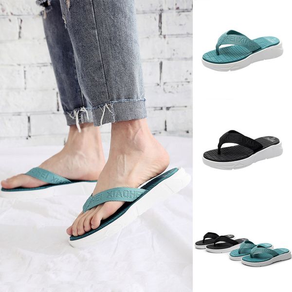 

summer beach flip flop men flip flops non-slip flat outdoor beach bathing slippers home slippers pantoufles homme dropship#y35, Black