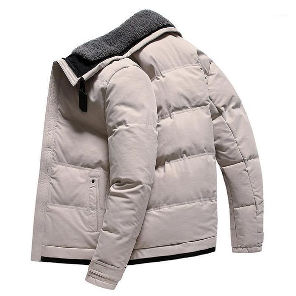 

morality man 2020 new brief paragraph coat winter winter jacket youth popular logo collars tooling cotton-padded jacket1, Black