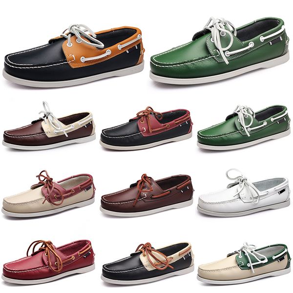 

men casual shoes triple black white popular breathable silver taupe mahoganys browns jogging walking low soft multi leather mens sneaker out