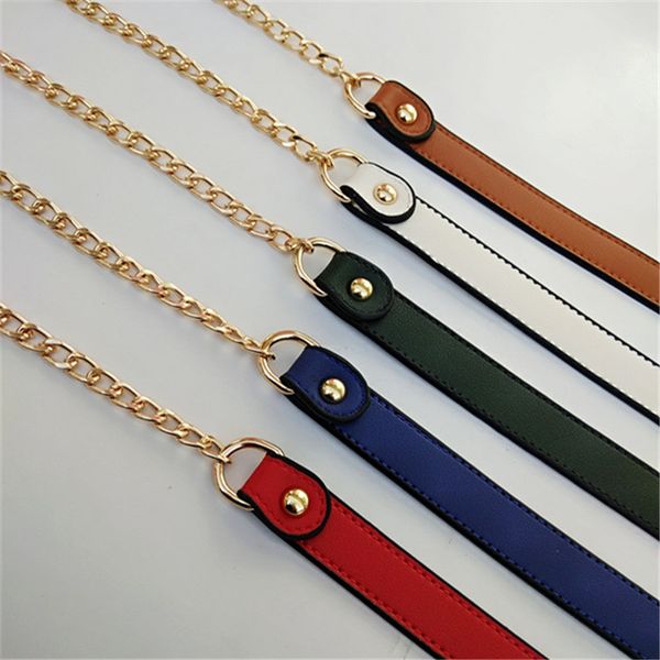 

120см сумка для цепных цепей металлические пу кожаные мешки для diy сумка ручки плечевые ремни аксессуары сумка ручки, Black