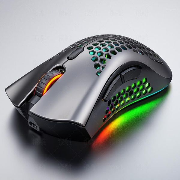 

mice silver eagle a3 wireless mouse rechargeable hollow gaming rgb light effect silent mouse1