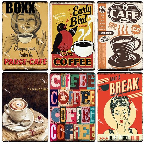 

cafe bar metal plate tin sign plaque cafe style vintage pub bar decor metal sign metal poster home decoration vintage poster