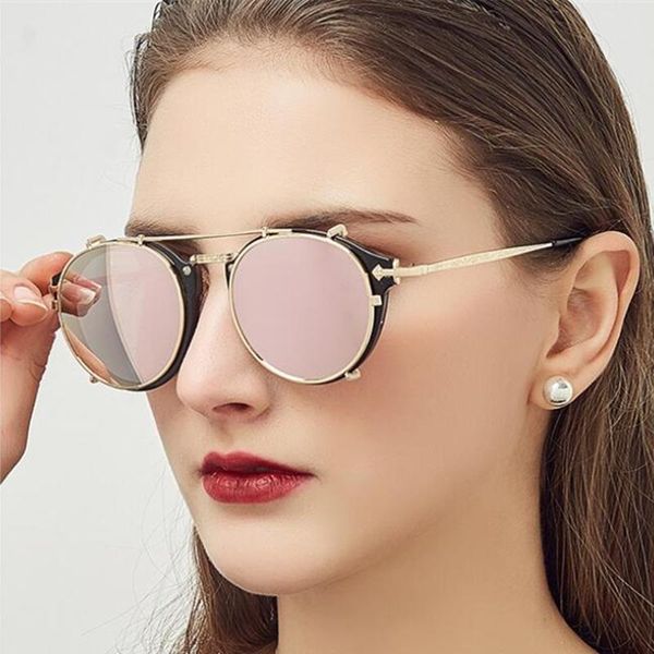 

vintage steampunk sunglasses round designer steam punk metal women coating sunglasses men retro circle sun glasses, White;black