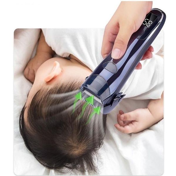 

ipx7 washable electric baby auto vacuum hair clipper quiet kids haircut machine ceramic blade children hairstyle trimmer cutter