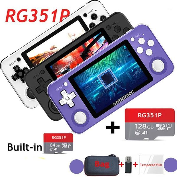 

new rg351p powkiddy retro game console linux system pc shell ps1 n64 game player portable pocket handheld console gift1