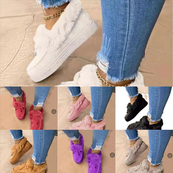 

urzfp solid women indoor snow boots house plush plus velvet soft cute slippers cotton yarn cotton slippers shoes slippers floor home, Black
