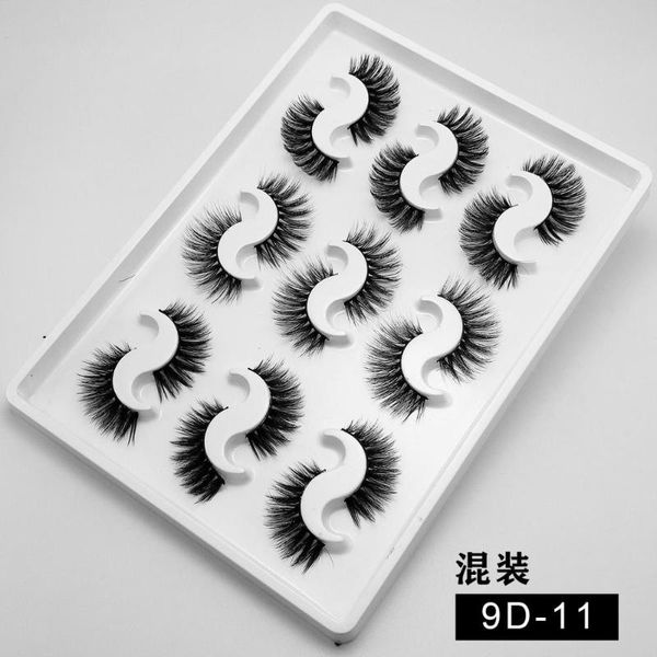 

false eyelashes 45pcs wholesale 9d 100% cruelty lashes handmade reusable natural makeup