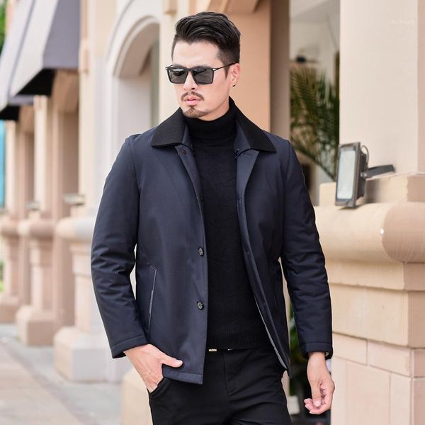 

2019 new winter parkas men youth cotton padded brand clothing fashion casual slim thick warm mens coats male clothes jacket1, Black
