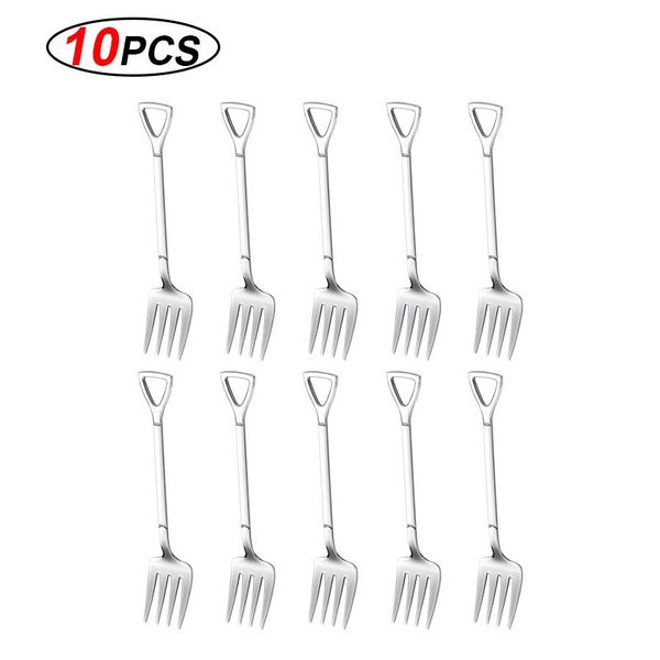 

10pc stainless steel shovel coffee spoon set creative tea spoon shovel dessert spoon christmas gift tableware ice tool h sqcpwe
