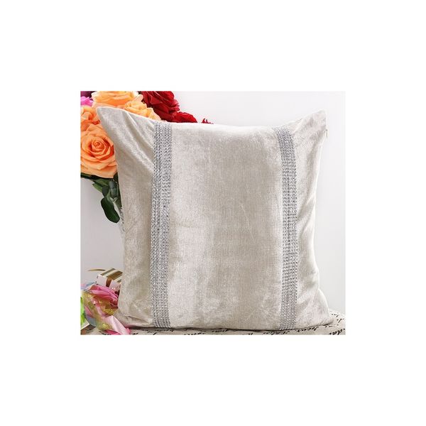 

4545 см фланель ткань подушка крышка квадрат блестящие двухсторонние алмазные наволочки бросить подушку для подушки вечеринка домашняя диван