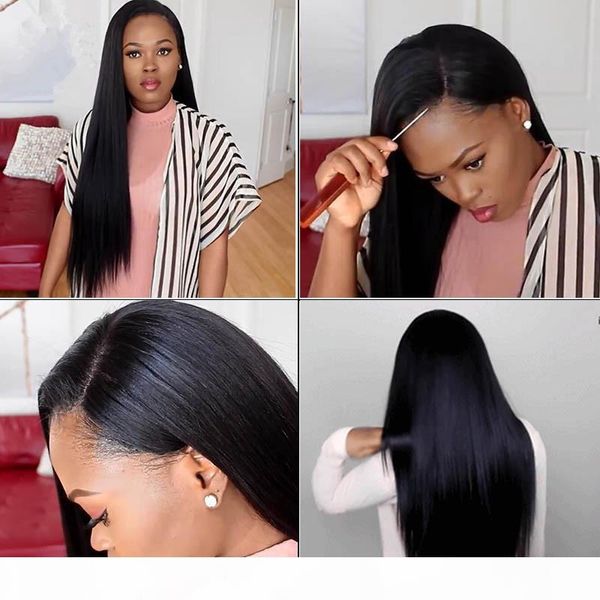 

original virgin straight silky wig is full lace wig of my shoes laces in brazilian human hair wigs with human hair 100% wigs and baby kabell, Black;brown