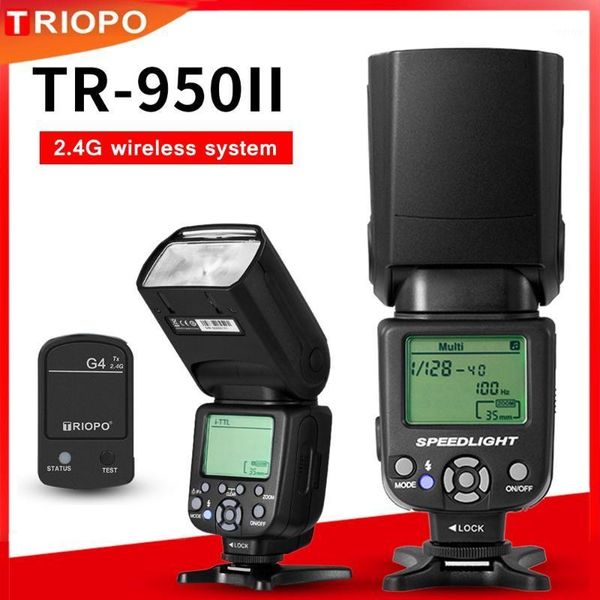 

triopo tr-950ii flash light speedlite + g4 2.4g wireless transmission for 650d 550d 450d 1100d 60d 7d 5d camera1