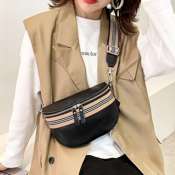 

100% genuine leather shoulder bag for woman new winter chest bag trend women's handbag and purse ladies small crossbody hand