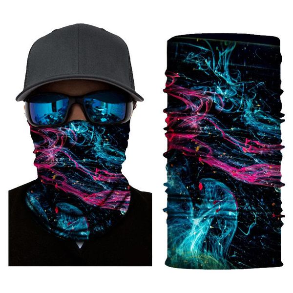 

outdoor colourful print bandana streamer watercolor magic bandana multiple uses sport mask riding custom headgear bbyxwx, Black