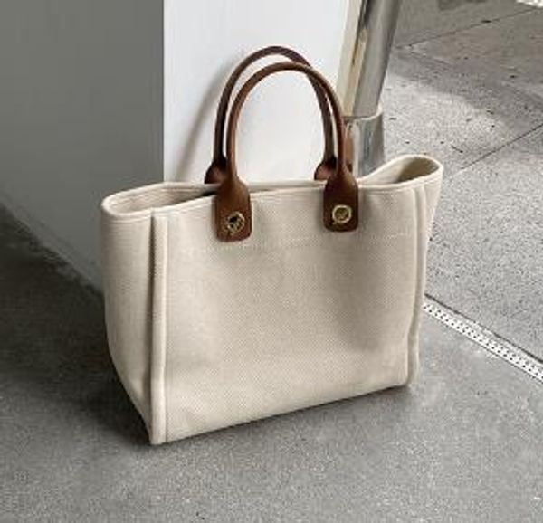 

new canvas bag shoulder large capacity student contracted mini plush portable simple canvas handbag zo 21012803dq