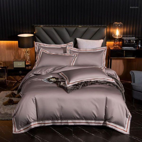 

4pcs solid soft 1000tc egyptian cotton bedding sets duvet cover bed sheets set wrinkle/fade resistant bedding set1