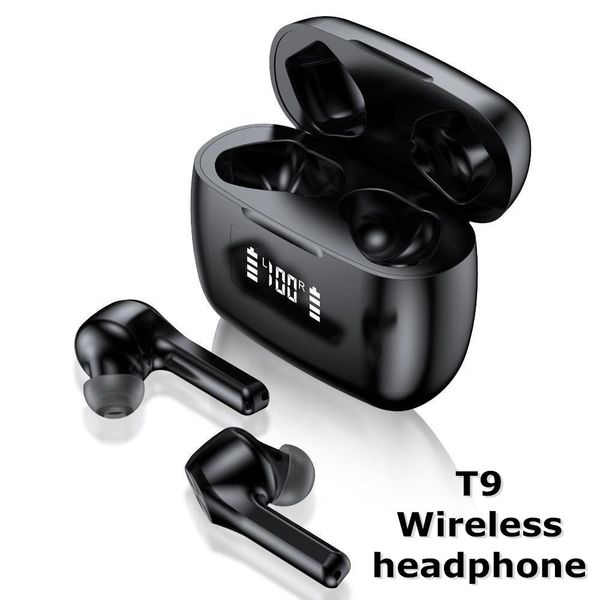 

t9 tws беспроводные наушники bluetooth 5.0 с индикацией зарядки box hifi наушники авто спаривание pro наушники для смартфонов