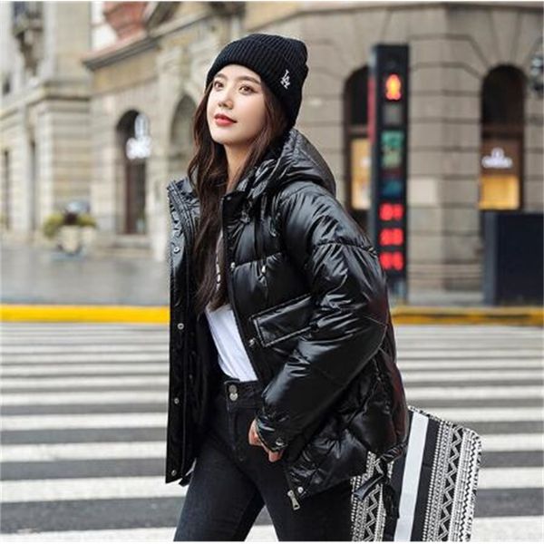 

2021 new parkas with hoodie women's fashionable warm winter woman casual jacket mn4r, Black