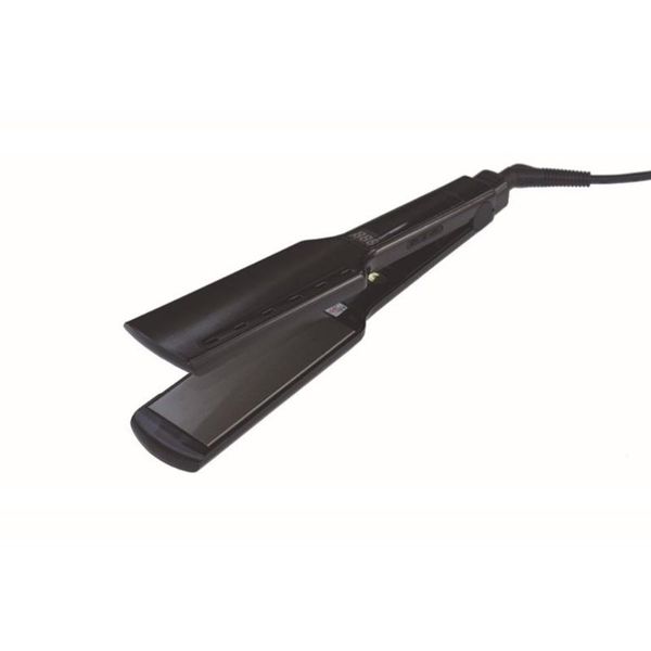 

wide plate vibration high temperature hair straightener digital temperature adjustment and long hair puller, Black