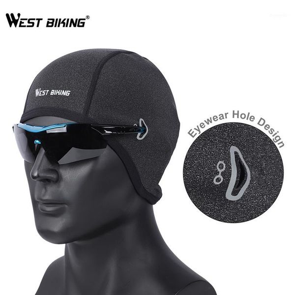 

cycling caps windproof thermal warm outdoor sports running ski hat mtb bike bicycle headband helmet liner cap man women winter1, Black