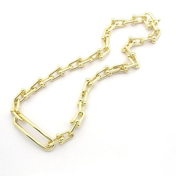 

new style for women necklace designer bold stainless steel punk gold clavicle chain fashion jewelry wholesale gift, Silver
