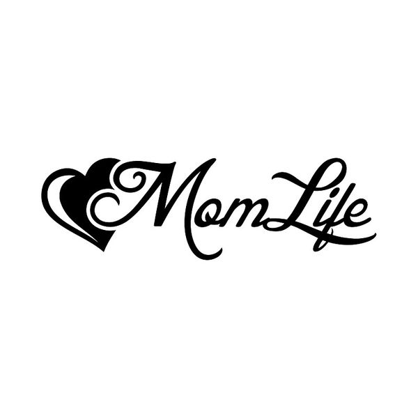 

14.8cm*4.5cm fashion mom life heart vinyl car window sticker decal c15-2879