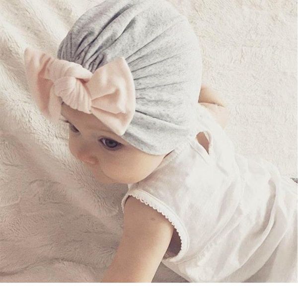 

cute newborn toddler kids baby boys girls turban hat winter warm fashion new solid bow cotton beanie cap baby casual cot qylzsy, Yellow