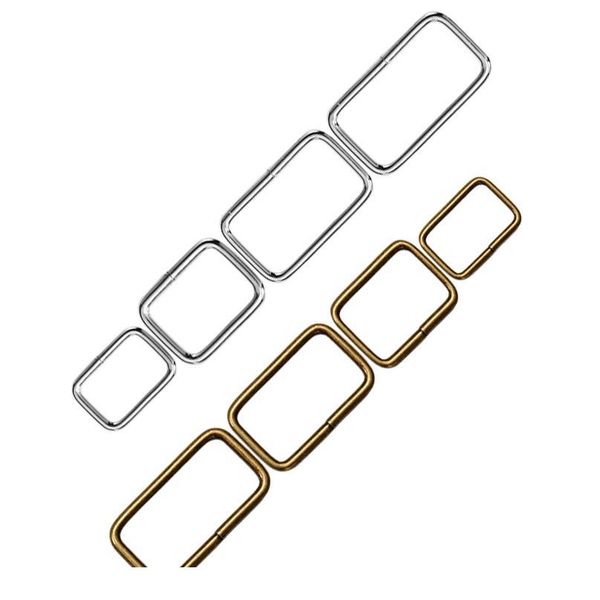 

20pcs metal adjustable rectangle ring buckles garment belt diy needlework luggage sewing handmade bag purse jllidc, Silver