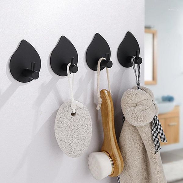 

1pcs drip shape hook stainless steel self adhesive home wall door hook clothes hanger bags key rack towel hanger1