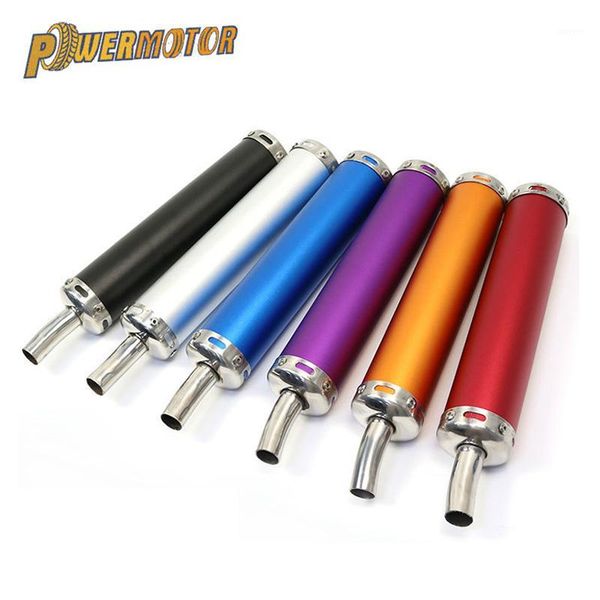 

6 color 22mm inlet 280mm universal metal motorcycle racing exhaust muffler silence 2 stroke motorcycle exhaust 50-125cc1
