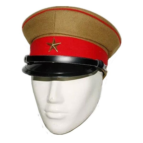 

wwii japanese army officer's wool visor cap yellow hat for collection cosplay, Blue;gray