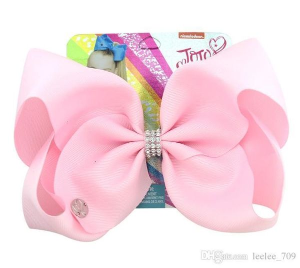 

rainbow bow large jojo rhinestone signature siwa 20cm with card and sequin baby girl children hair accessories fash5hwp
