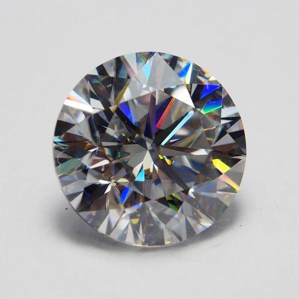 

1.0ct 6.5mm d/f color vvs round brilliant cut lab certified diamond moissanite with a certificate test positive loose diamond, Black