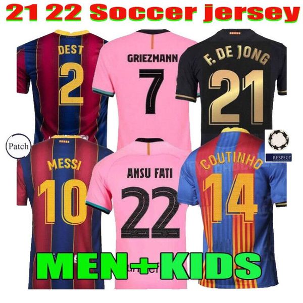 

barcelona man soccer jersey barca 21 22 camiseta ansu fati jerseys messi griezmann f.de jong maillots de football shirt men ki, Black;yellow