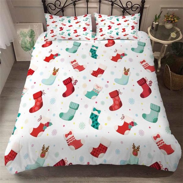 

bedding sets helengili 3d set christmas print duvet cover bedcloth with pillowcase bed home textiles #yc-2401