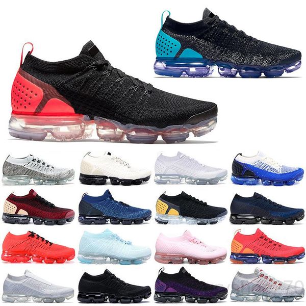 

fly 2.0 mens casual shoes knit triple black multi color yellow volt mango tiger racer work blue white pure platinum women sneakers ty5c