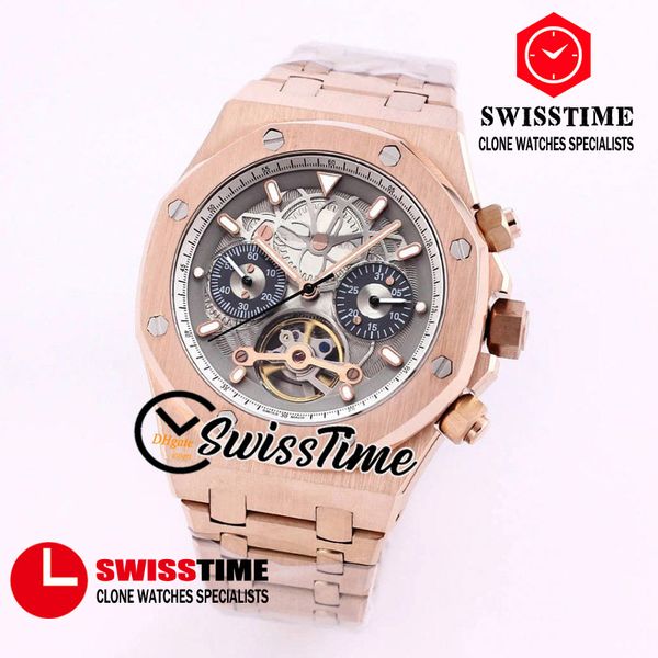

sale new 26343 a2813 automatic mens watch skeleton tourbillon dial white inner rose gold bracelet sport luxury watches swisstime 13 color, Slivery;brown
