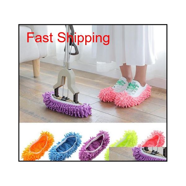 

wholesale house slippers mopping shoe cover multifunction solid dust cleaner house bathroom floor shoes cover cle qylhip new_dhbest