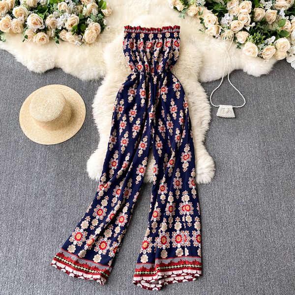 

2021 new women's floral plum thin extension bow bands spring overalls impression long b9qt, Black;white